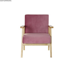 Siège DKD Home Decor Rose Polyester Bois MDF (61 x 63 x 77 cm)