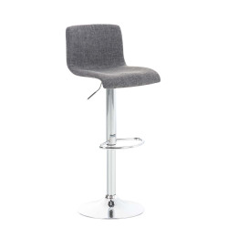 Tabouret de bar Hoover, tissu C gris clair