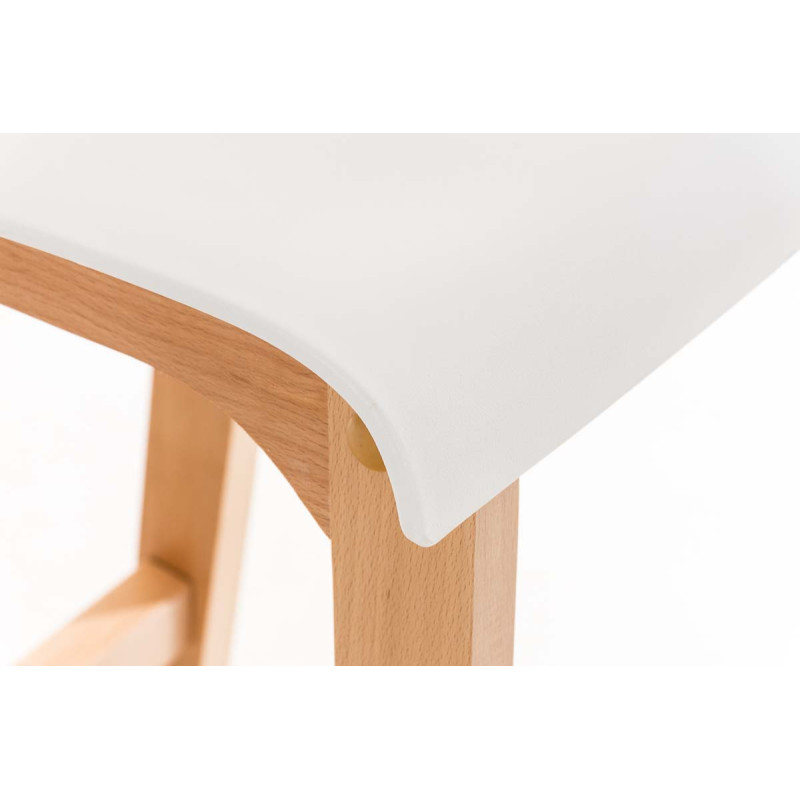 Lot de 2 tabourets de bar Hoover Natura blanc