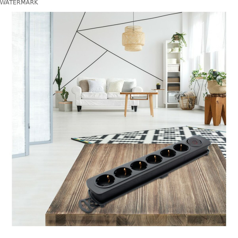 Multiprise 6 Prises avec Interrupteur TM Electron 250 V