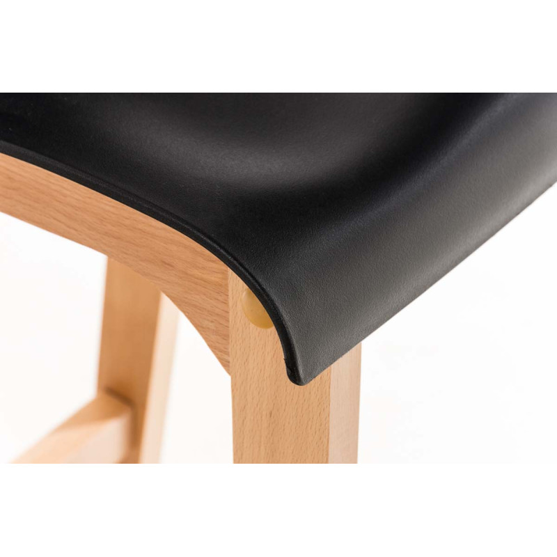 Lot de 2 tabourets de bar Hoover Natura noir