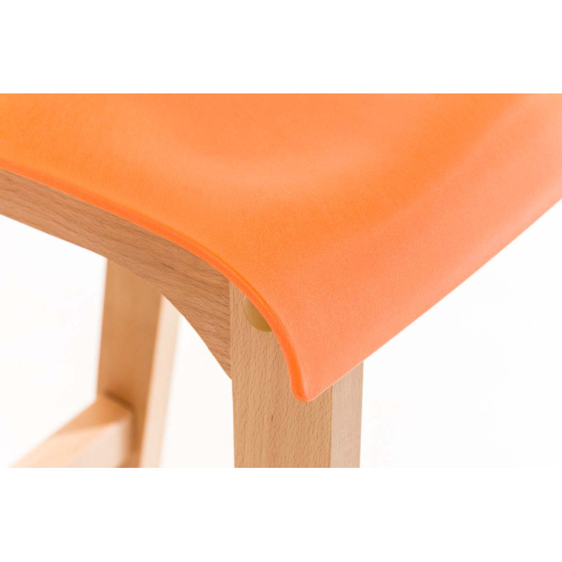 Lot de 2 tabourets de bar Hoover Natura orange