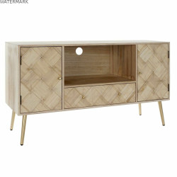 Meubles de télévision DKD Home Decor 118 x 40 x 65 cm Métal Marron Clair Bois de paulownia Pin