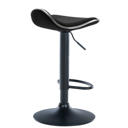 Tabouret de bar Shanghai tissu noir