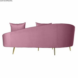 Canapé DKD Home Decor Rose Doré Métal Polyester (210 x 120 x 84 cm)