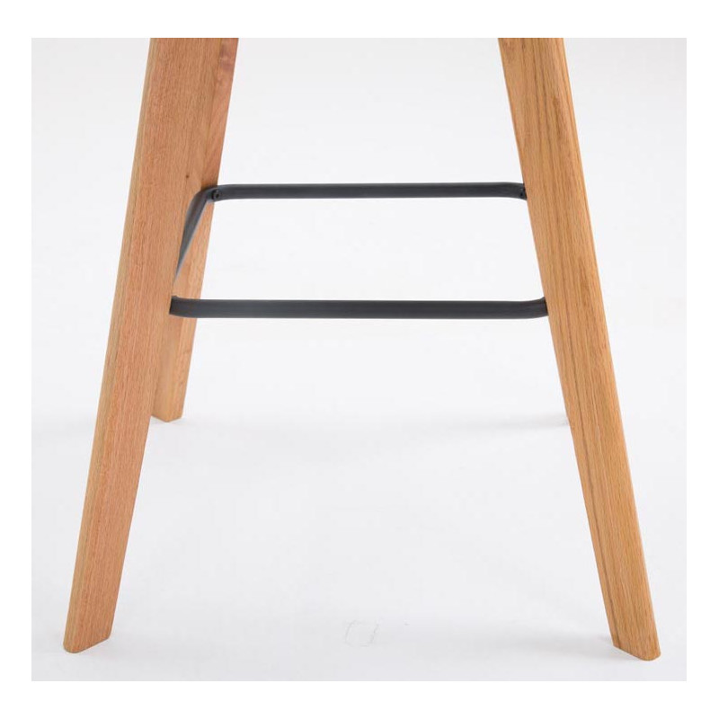 Lot de 2 tabourets de bar Metz en similicuir natura noir