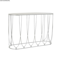 Meuble d'Entrée DKD Home Decor Blanc Argenté 115 x 35 x 78 cm