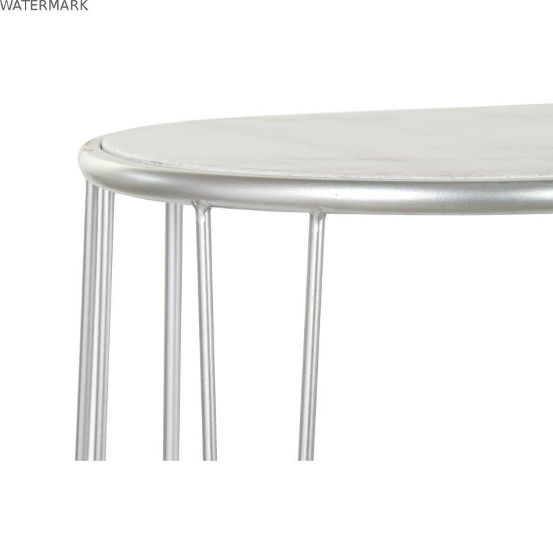 Meuble d'Entrée DKD Home Decor Blanc Argenté 115 x 35 x 78 cm