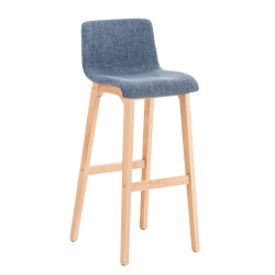 Tabouret de bar Hoover tissu Natura bleu