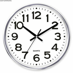 Horloge Murale Timemark Argenté 34 x 34 cm