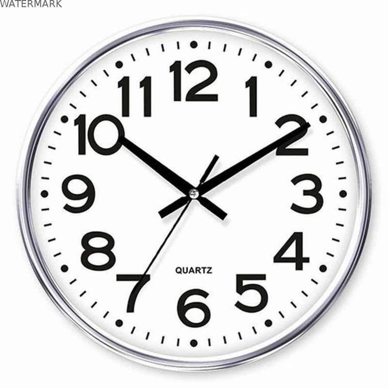 Horloge Murale Timemark Argenté 34 x 34 cm