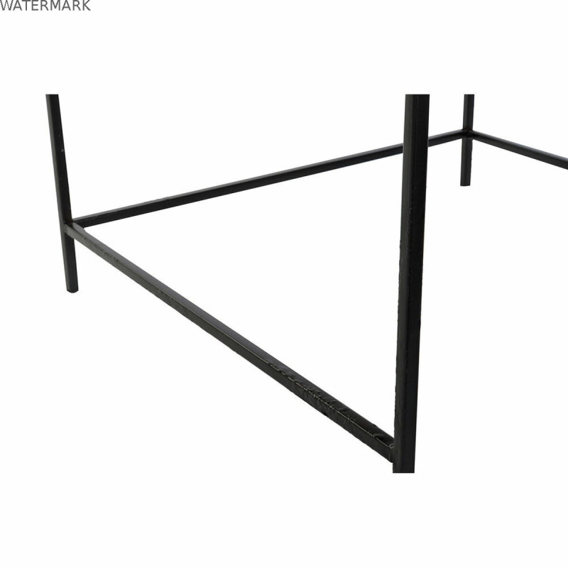 Table d'appoint DKD Home Decor 61 x 61 x 49 cm Noir Doré Acier Aluminium