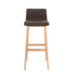 Tabouret de bar Hoover en tissu Natura marron