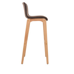 Tabouret de bar Hoover en tissu Natura marron
