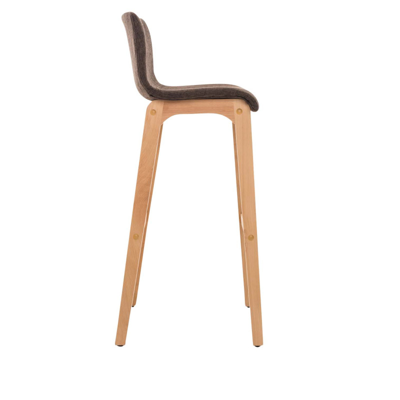Tabouret de bar Hoover en tissu Natura marron