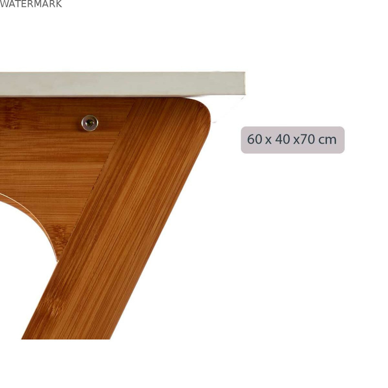 Table d'appoint Kinvara WD2021329426 Blanc Marron Naturel 40 x 68,5 x 60 cm