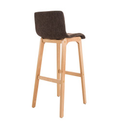 Tabouret de bar Hoover en tissu Natura marron