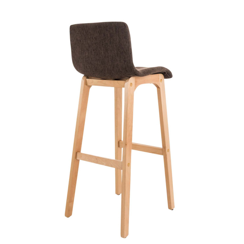 Tabouret de bar Hoover en tissu Natura marron