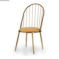 Chaise Doré Barres Moutarde 48 x 95,5 x 48 cm