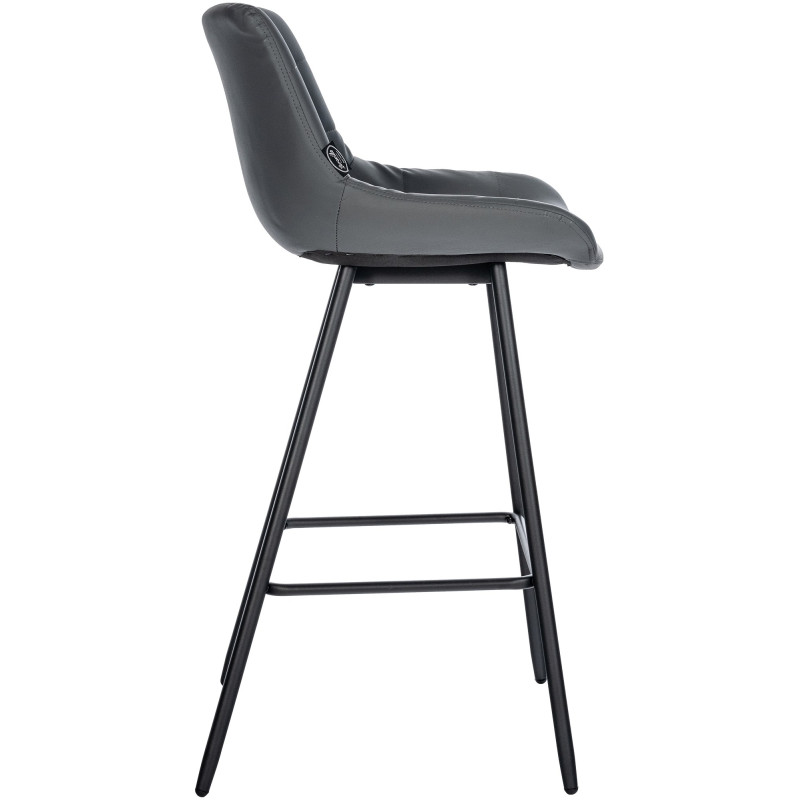Tabouret de bar Weston en similicuir gris