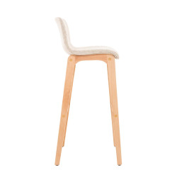 Tabouret de bar Hoover tissu Natura crème