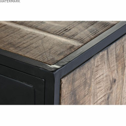 Buffet DKD Home Decor Marron Noir Métal Bois de manguier (160 x 40 x 90 cm)