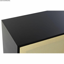 Meubles de télévision DKD Home Decor Noir Sapin Rotin (160 x 65 x 38 cm)