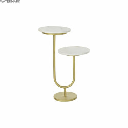 Table d'appoint DKD Home Decor Doré Métal Marbre 45 x 27 x 63 cm