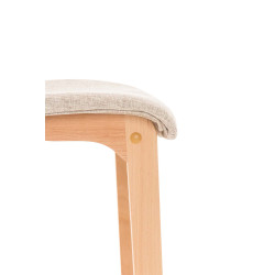 Tabouret de bar Hoover tissu Natura crème