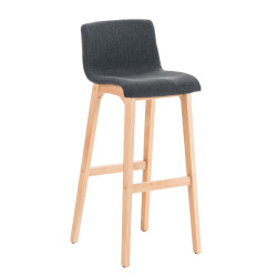 Tabouret de bar Hoover tissu Natura gris foncé