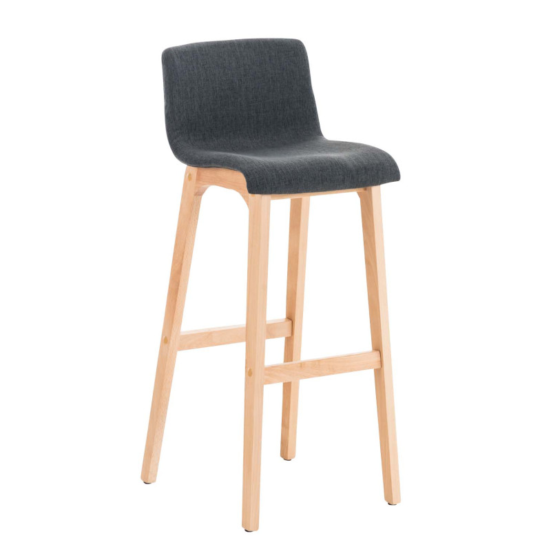 Tabouret de bar Hoover tissu Natura gris foncé