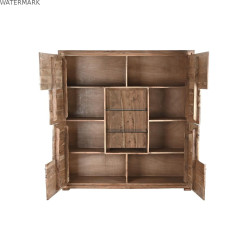 Armoire DKD Home Decor   145 x 40 x 153 cm Verre Marron Acacia
