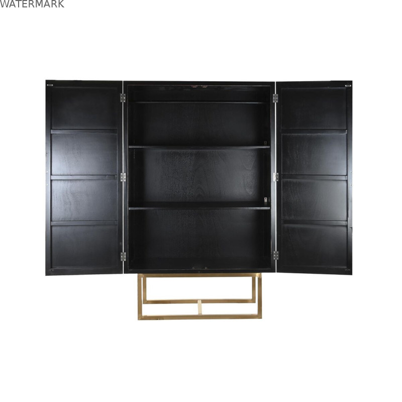 Armoire DKD Home Decor   110 x 50 x 180 cm Noir Métal Peuplier