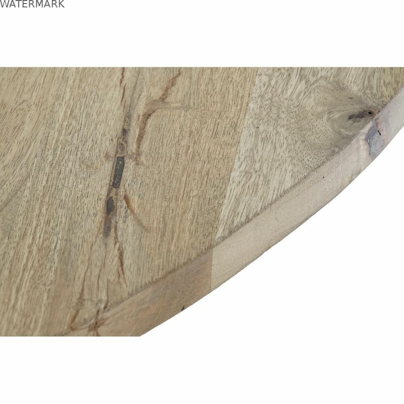Table de Salle à Manger DKD Home Decor 127 x 127 x 75 cm Naturel Noir Métal Aluminium Bois de manguier Table de Salle à Manger DKD Home Decor 127 x 127 x 75 cm Naturel Noir Métal Aluminium Bois de manguier