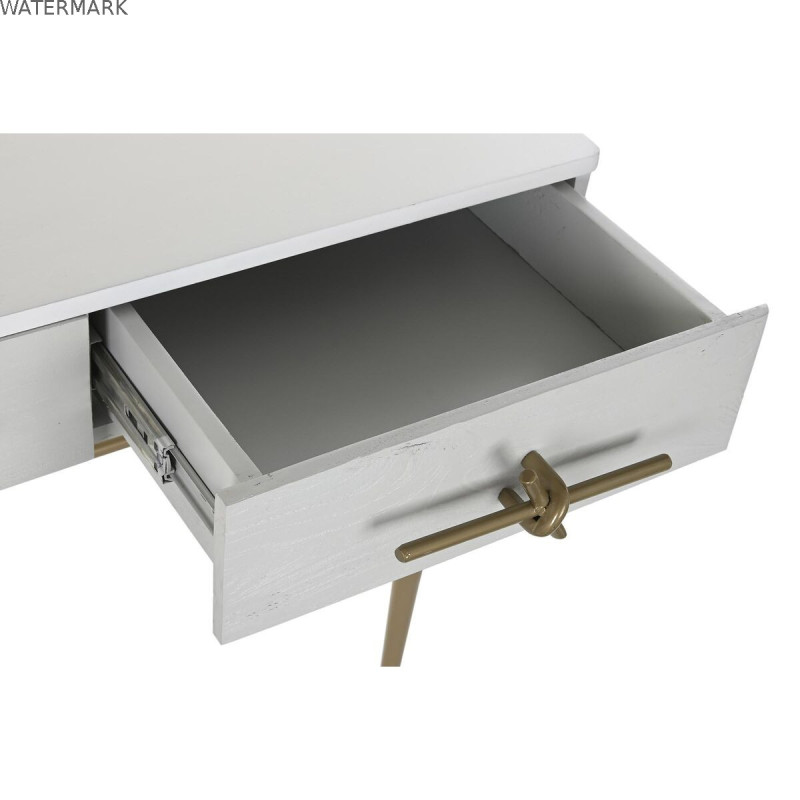 Meuble d'Entrée DKD Home Decor Blanc Doré 90 x 45 x 74 cm