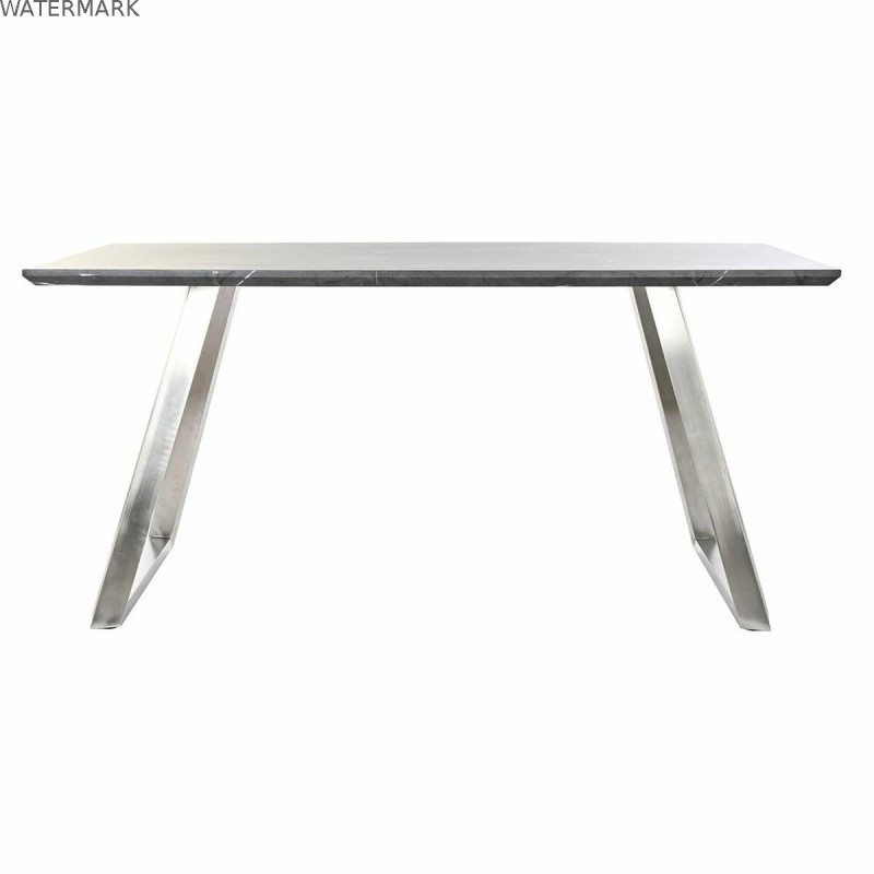 Table de Salle à Manger DKD Home Decor Noir Acier Bois MDF 160 x 90 x 76 cm