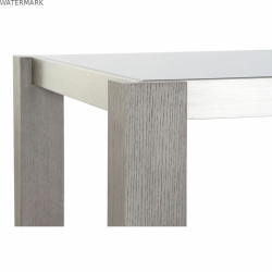 Table de Salle à Manger DKD Home Decor Verre Gris Aluminium Chêne Verre trempé (162 x 92 x 74 cm)