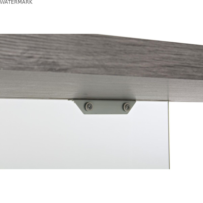 Bureau DKD Home Decor Gris Transparent Verre Bois MDF 120 x 50 x 76 cm