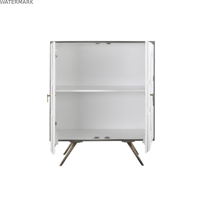Buffet DKD Home Decor Gris Doré Blanc Laiton Bois de manguier (93 x 41 x 114 cm)