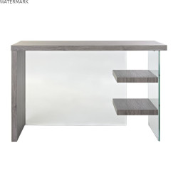 Bureau DKD Home Decor Gris Transparent Verre Bois MDF 120 x 50 x 76 cm