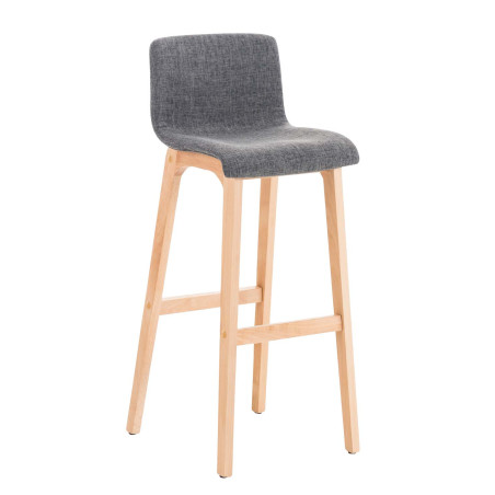 Tabouret de bar Hoover tissu Natura gris clair