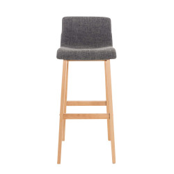 Tabouret de bar Hoover tissu Natura gris clair