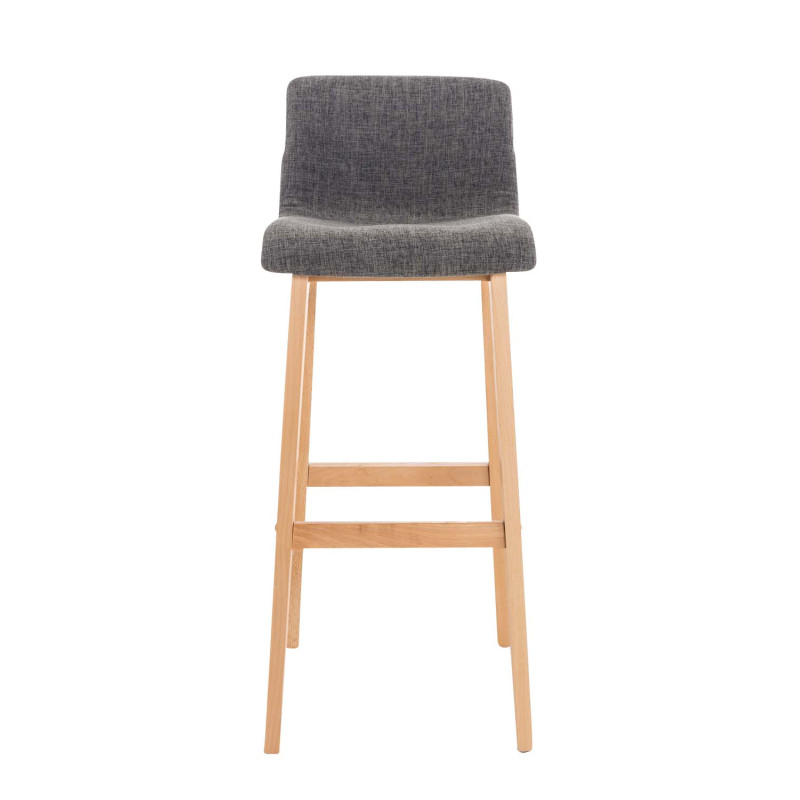 Tabouret de bar Hoover tissu Natura gris clair