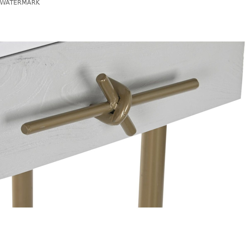 Meuble d'Entrée DKD Home Decor Blanc Doré 90 x 45 x 74 cm