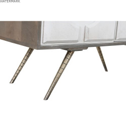 Buffet DKD Home Decor Gris Doré Blanc Laiton Bois de manguier (93 x 41 x 114 cm)