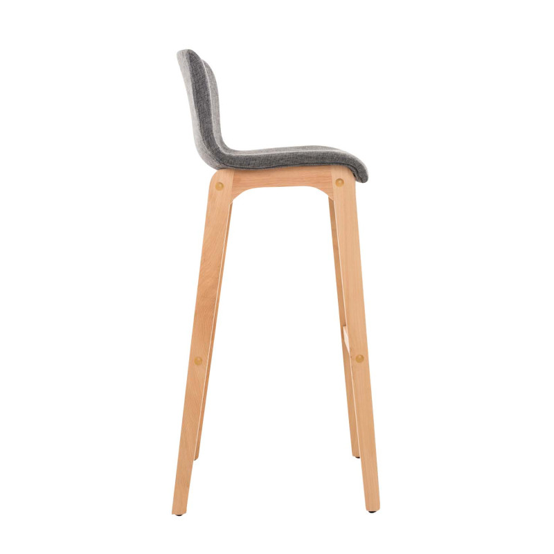 Tabouret de bar Hoover tissu Natura gris clair