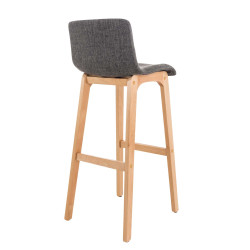 Tabouret de bar Hoover tissu Natura gris clair