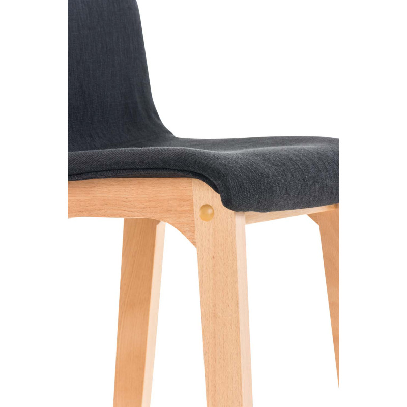 Tabouret de bar Hoover tissu Natura noir