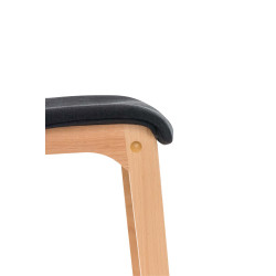 Tabouret de bar Hoover tissu Natura noir