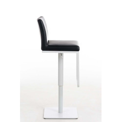 Tabouret de bar Panama W en cuir artificiel noir